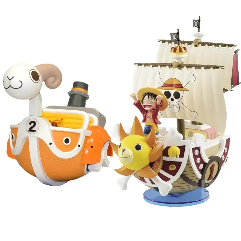 7Cm Anime One Piece Ship Figure Rufy Model Toy Super Cute Mini Boat Millesandsunny Going Merry Assemblato Model Action Figure