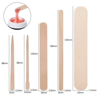 100 Pieces Disposable Wood Stick Beauty Spatulas Log Hair Removal Wax Coating and Scraping Tool Eyebrow Trimming Wooden Stick 1