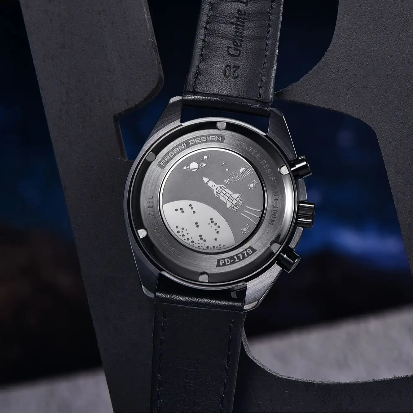 PAGANI DESIGN New 2024 Quartz Men's Watches Moon Top brand Luxury Watch Men Skeleton Sport Chronograph AR Sapphire Wrist Watch
