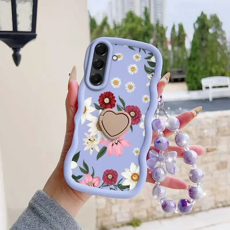 Fragrant Flower Phone Case Set with Lanyard & Stand (3-Piece)