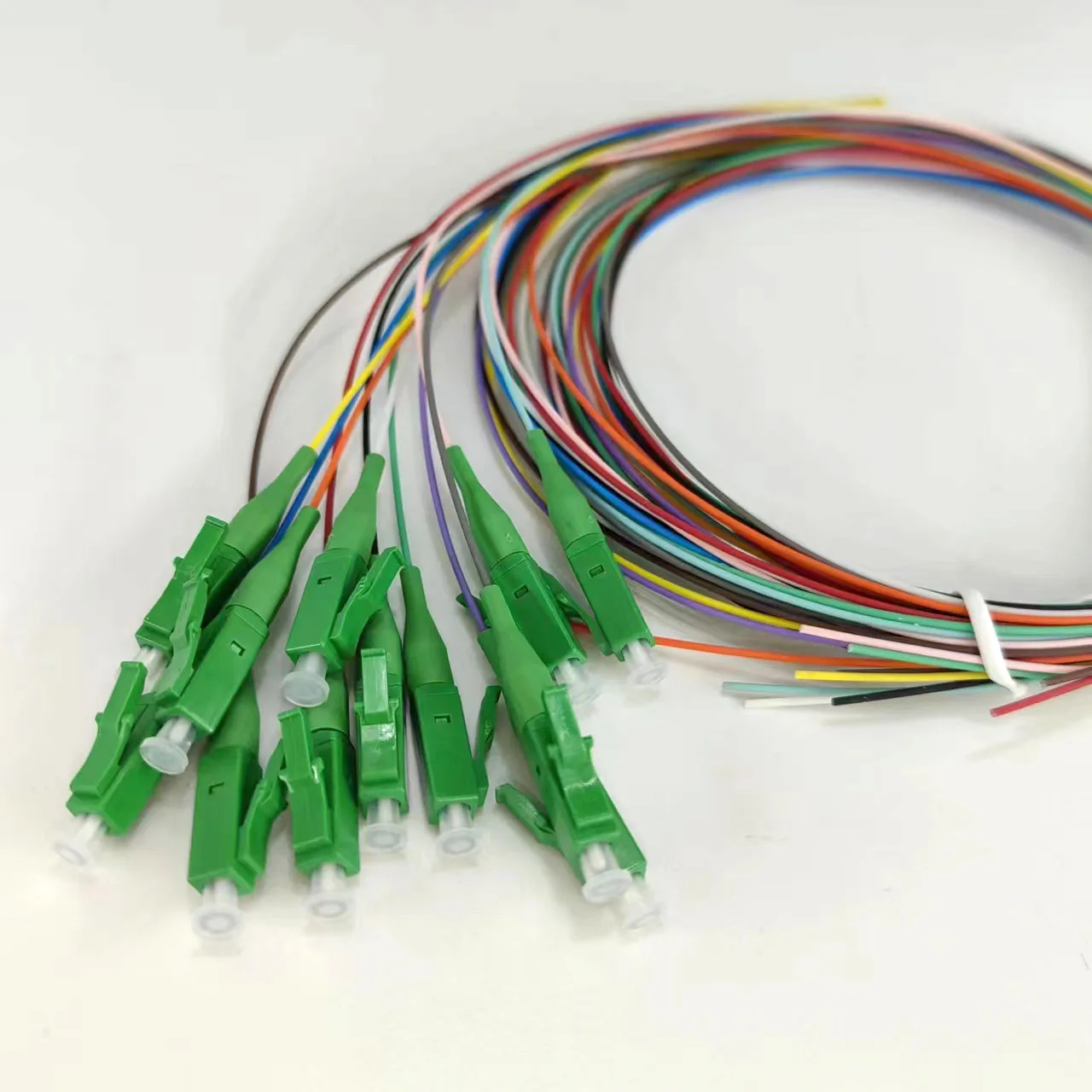 Fiber Pigtail LC/APC-SM(9/125) 0.9mm Cable Optical Fiber Single Mode Simplex 12 Colors