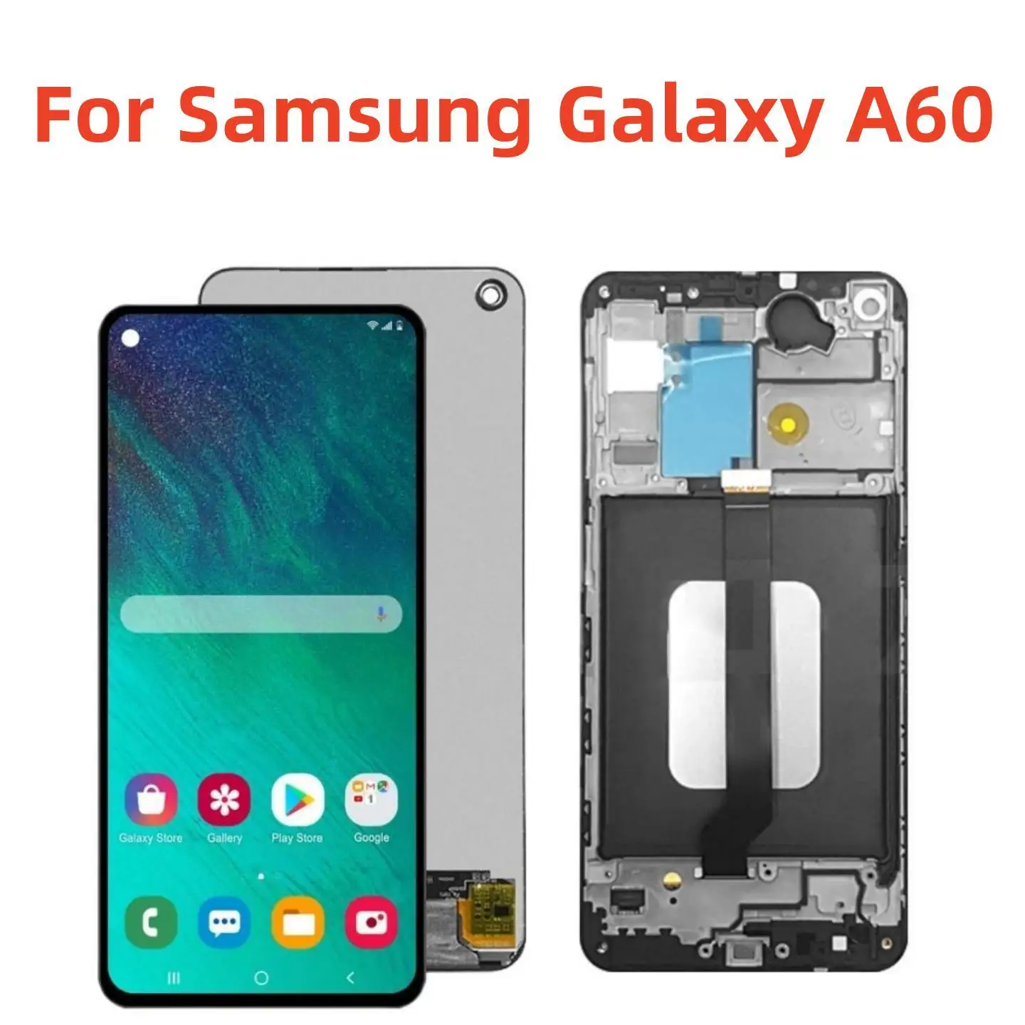 

6.3" Original For Samsung Galaxy A60 LCD Display For SamsungA60 SM-A606F/DS A606Y A6060 LCD Touch Screen Replacement, with Frame