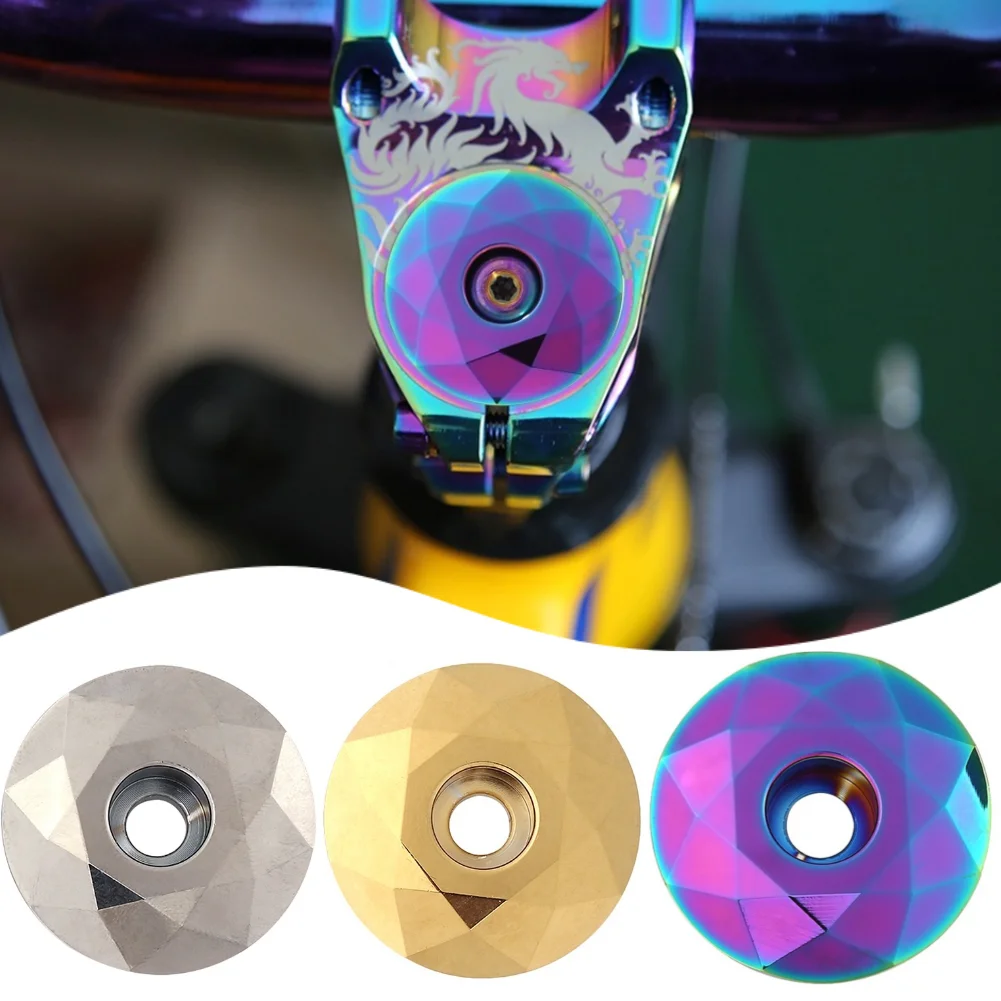 MTB Bike Stem Top Cap Bicycle Fork Tube Aluminium Alloy Head Parts Top Cover Mountain Road Bicycles Bowl Bike Stem Cap bike stem cap bicycle head cap