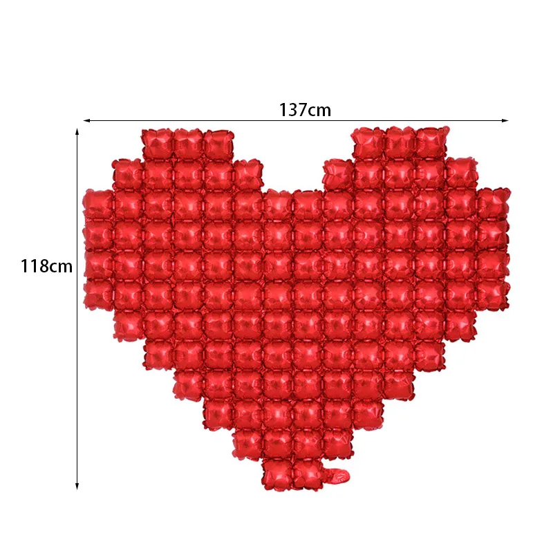 Št'astný valentines den dopis balón srdce tvarované pozadí zeď fleret milovat balónků pro svatební večírek domácí dekorace zásoby