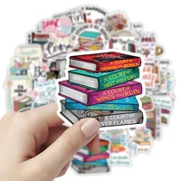 10/50pcs Cartoon Book Worm Book Reading Stickers Notebook Diary Motorcycle Skateboard Computer Decal Luggage Graffiti Sticker 1