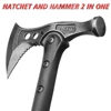 Camping Hatchet Forged Steel Construction Survival Hatchet with Nylon Sheath Anti-Slip & Shock Reduction Grip Tactical Axe 4