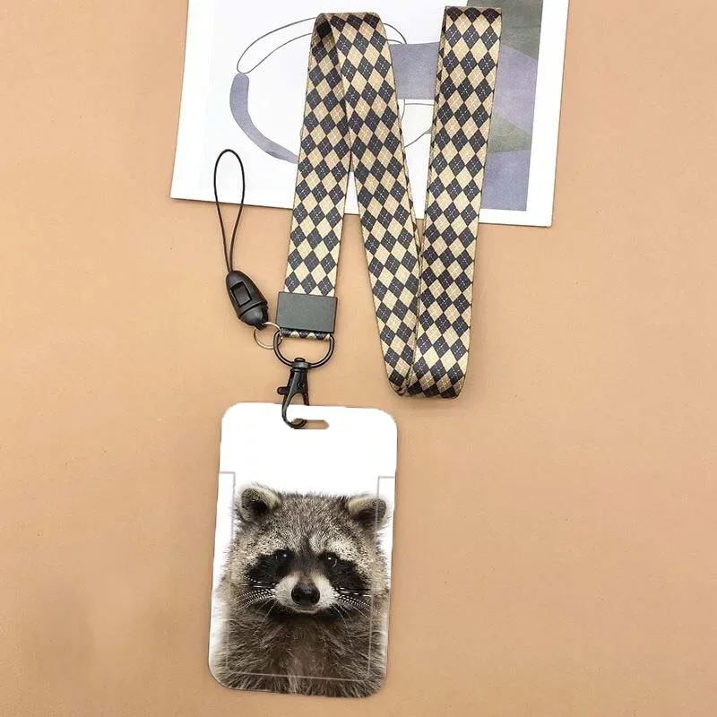 Versatile Animal Print Lanyard with ID Badge Holder & Charm