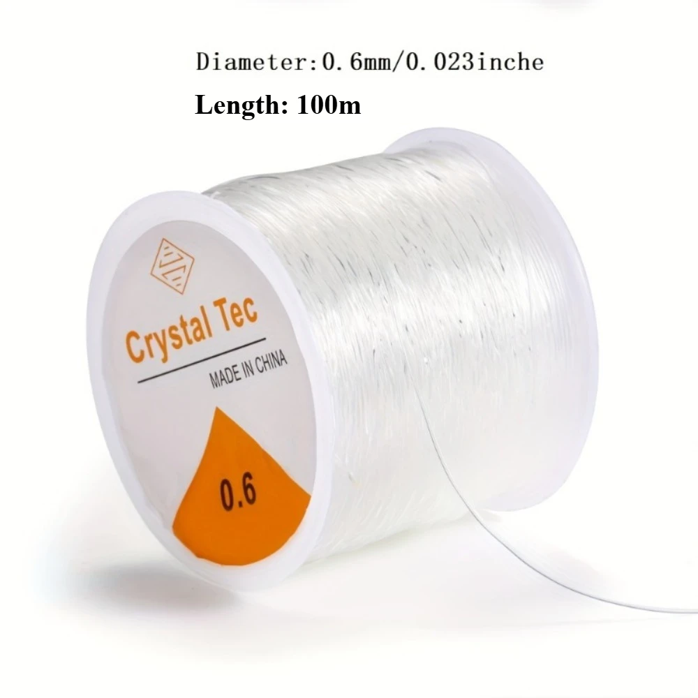 Crystal Bead Elastic Rope for DIY Jewelry Making - Strong Elastic Thread for Necklaces and Bracelets