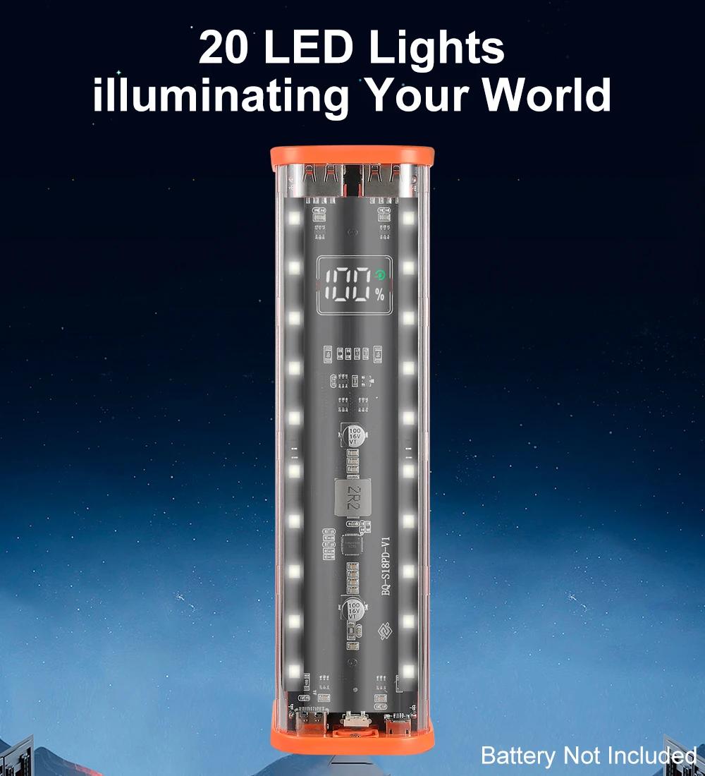 Power Bank Case 8 Slots 18650 DIY Fast Charging large Capacity Digital Display Battery Storage Xiaomi Huawei