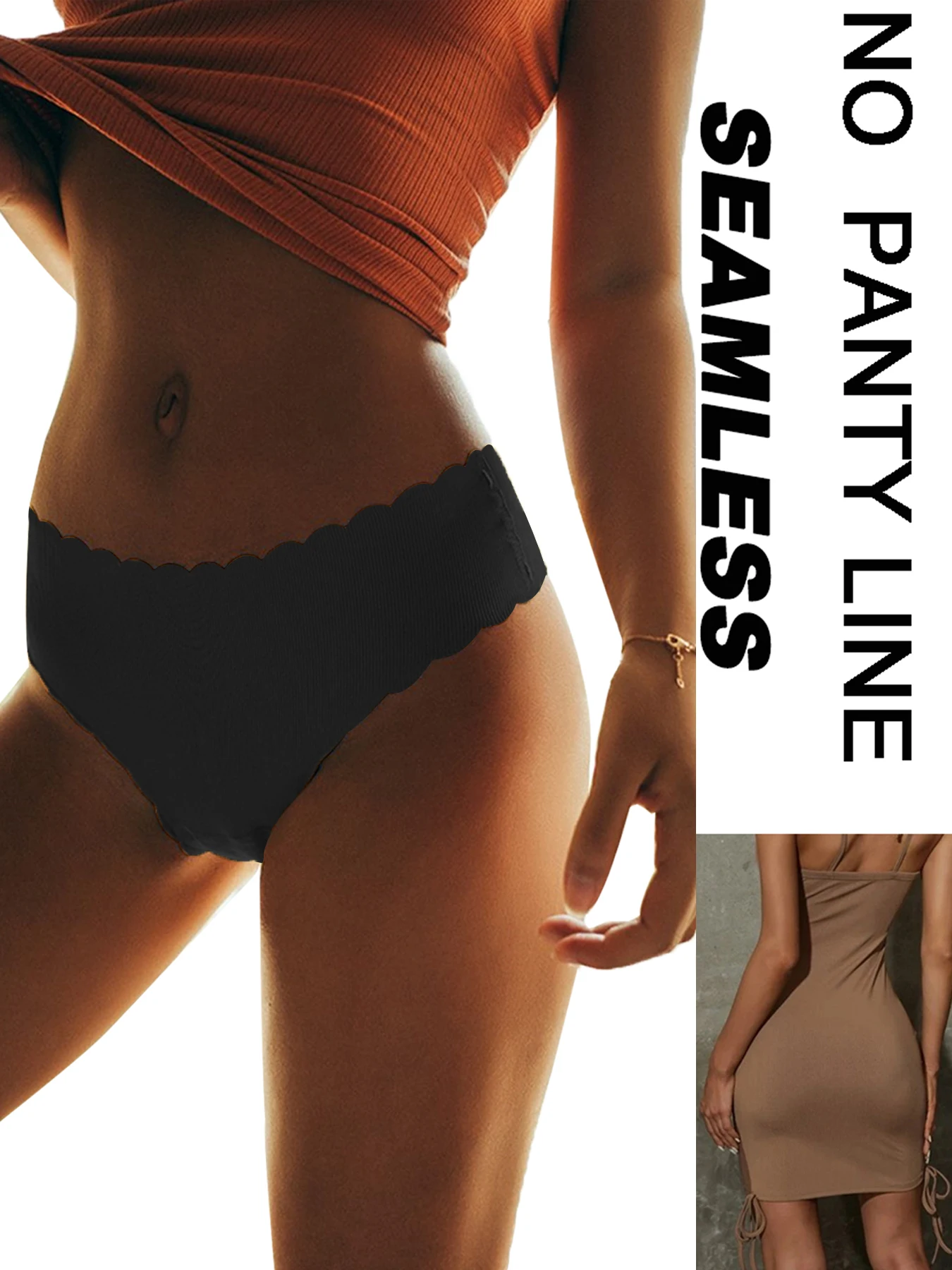 Seamless Thongs for Women No Show Thong Sexy Panties Underwear
