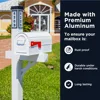 Aluminum Mailboxes for Outside with Post and Solar Mailbox Light for Easy Navigation,Mailbox and Post Combo Kit,Custom Mailboxes 6