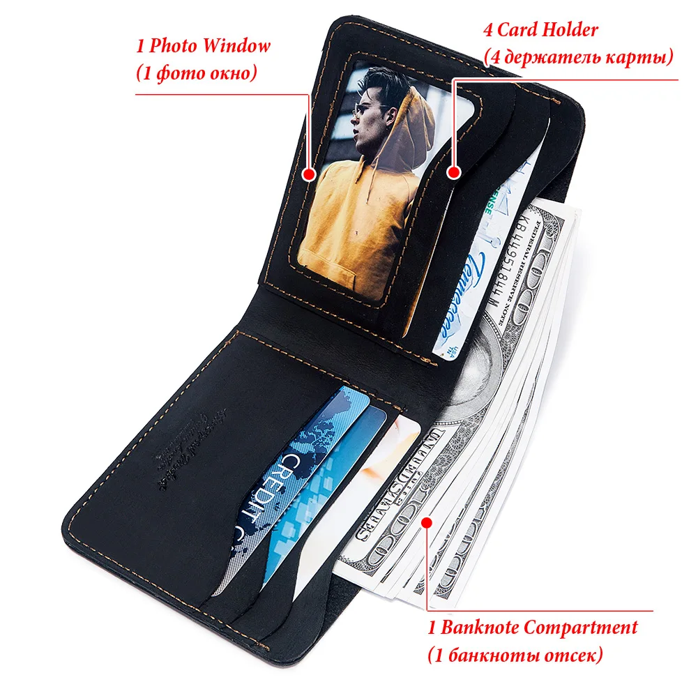 New Style Men Wallet Genuine Leather Credit Card Holder Short Perse Leather  ID Card Holder Bank Multi Slot Card Male Purse Mini - AliExpress