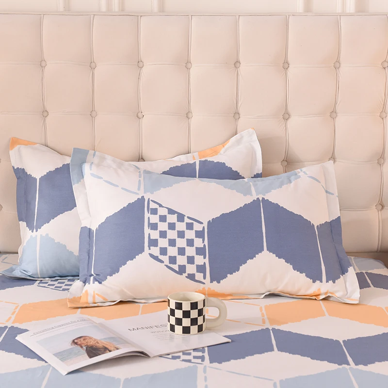 New Product 1pcs 100% Cotton Printing bed mattress set with four corners and elastic band sheets(pillowcases need order) 3