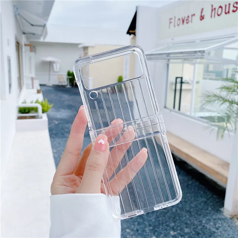 samsung galaxy z flip 3 5g case Transparent Clear Phone Case for Samsung Galaxy Z Flip 3 5G Samsung Z Flip4 Zflip3 Full Protective Shockproof Cover Z Flip 1 2 samsung galaxy z flip 3 5g case