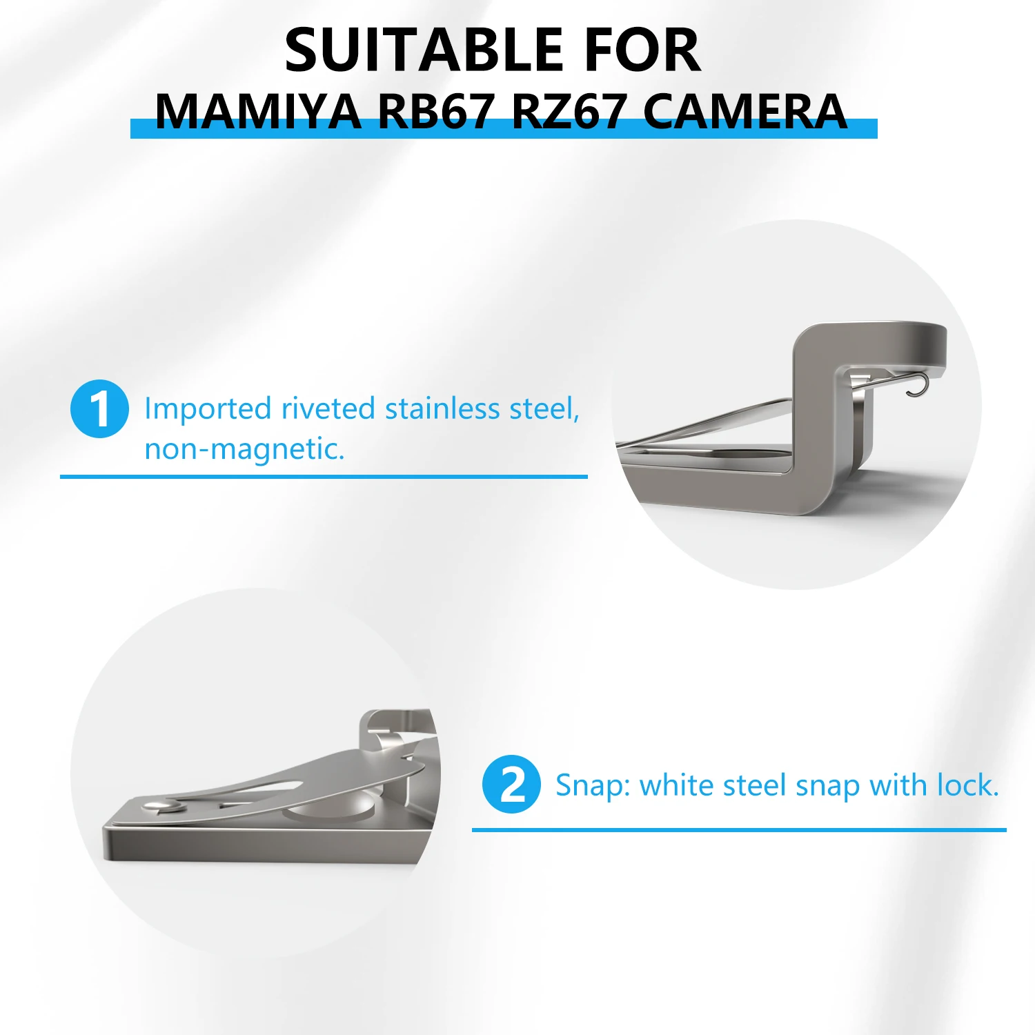 1 ペアマミヤネックショルダーラグストラップアダプタークリップマミヤ