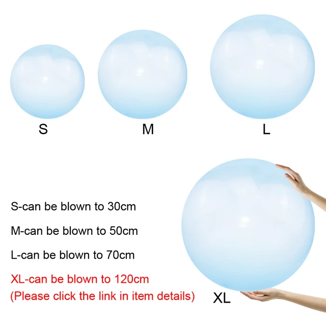 Kids Children Outdoor Toys Soft Air Water Filled Bubble Ball Blow Up Balloon Toy Fun Party Game Summer Inflatable Gift for Kids 3