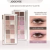 JOOCYEE 12 Shades Eyeshadow Palette Long-lasting Low saturation Beautiful eye makeup Containing eyeshadow blush and highlighter 6