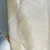 Relief Luxury Gold Wire Window Curtains High-precision Leaf Jacquard Bedroom Curtains Beige Premium Color Curtains Decoration 3