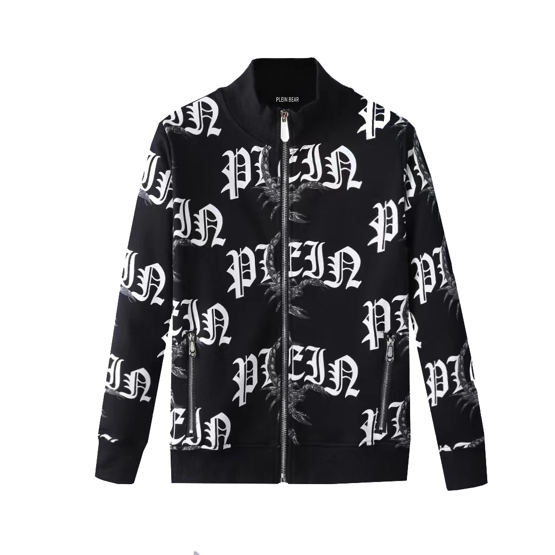 

PLEIN BEAR Brand HOODIE Jacket SKULL STONES Mens Warm Thick Sweatshirts Hip-Hop Pullover Rhinestone Luxury Men's Hoodies | 95168