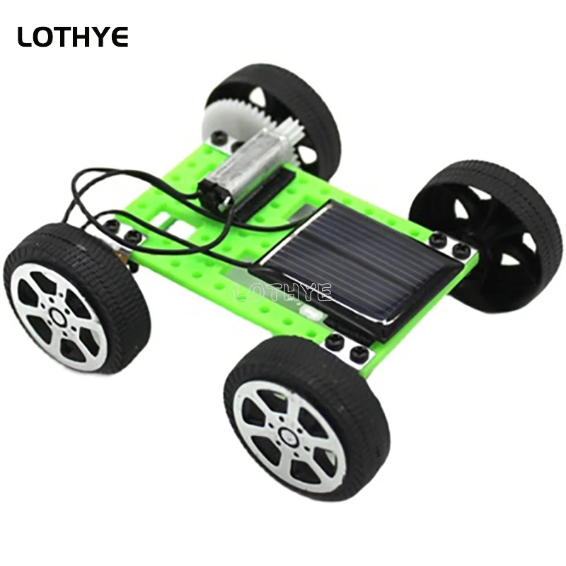 Solar Car Kit Mini DIY Solar Toy Car Powered Car Kit Children's Educational Gadgets Hobby Fun Children's Toy Robot Kit Gift