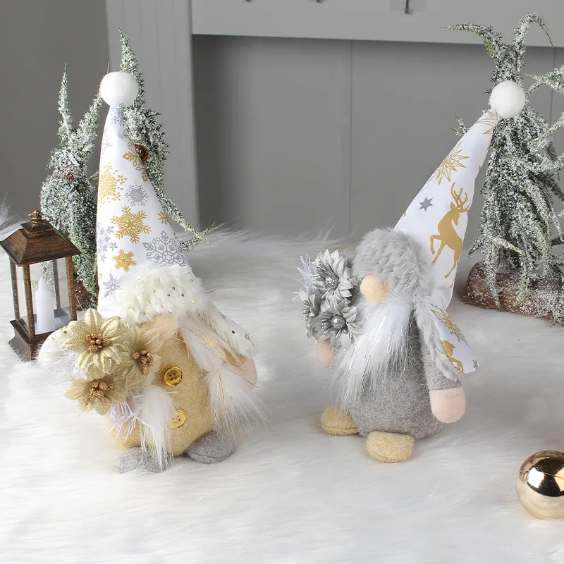 Standing Dwarf Santa Doll Table Decorations