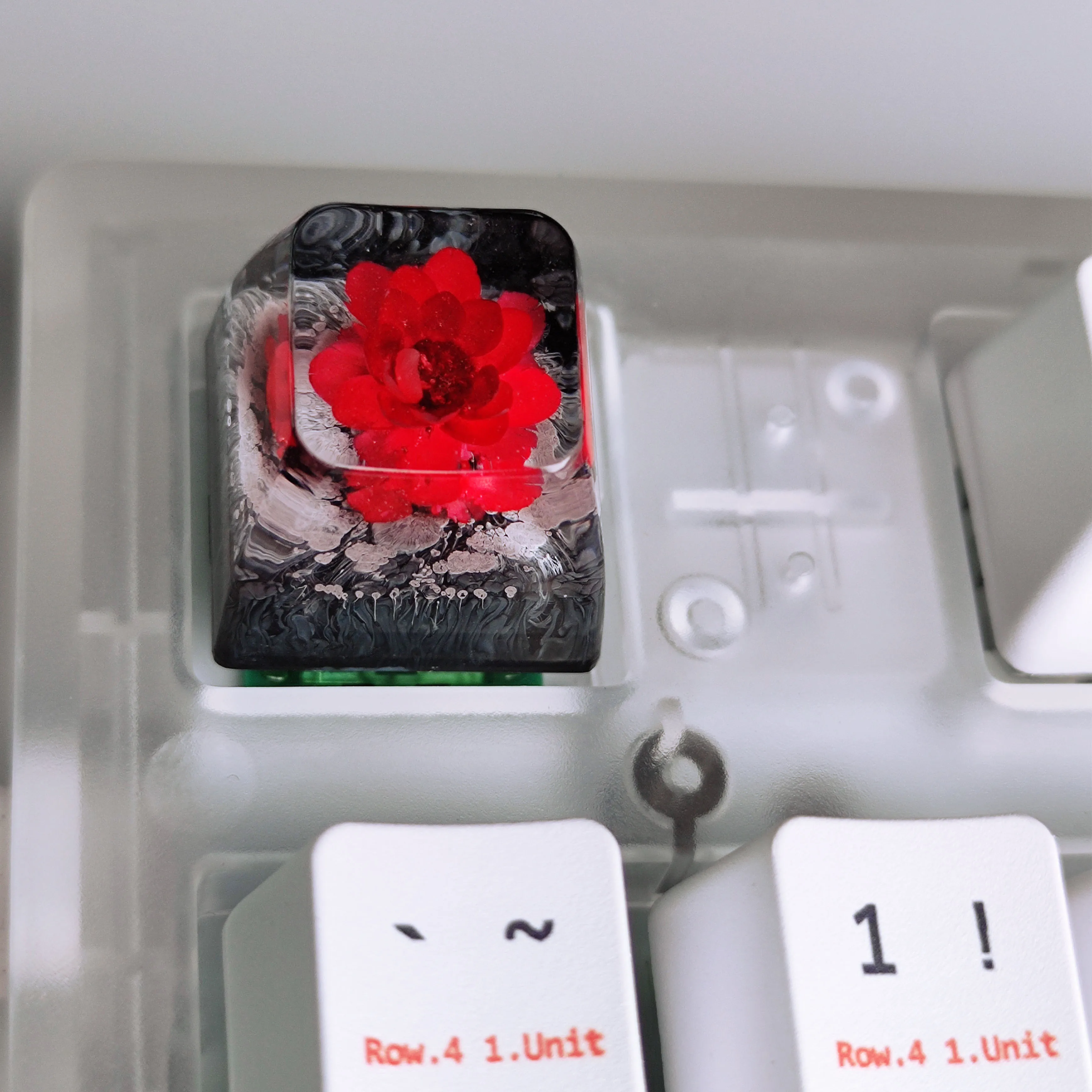 Personalizado Resina Artesanal Keycaps Resina Faça Você Mesmo Teclado Mecânico Única SA Flor Menina Pretty Esc Keys Presente Diy - Imagem 4