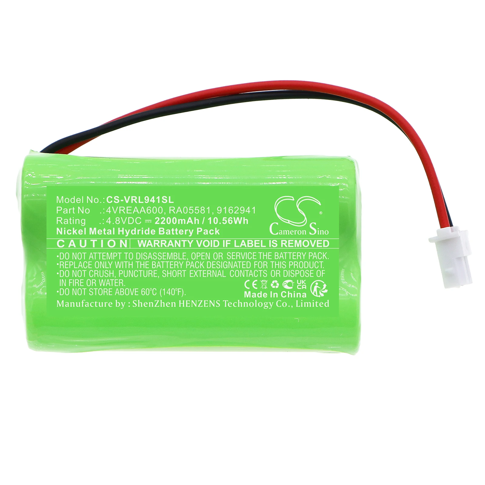 

GreenBattery CameronSino 2200mAh 4.8V 10.56Wh Siren Alarm Ni-MH Battery for VOLVO 4VREAA600 RA05581 8614974 9162941 C70 V70 S70