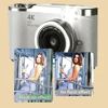 4K Digital Camera 48MP Compact Small Camera 8X Zoom Video Camcorder 180 Flip Screen Video Recorder for Teens Adult Beginner