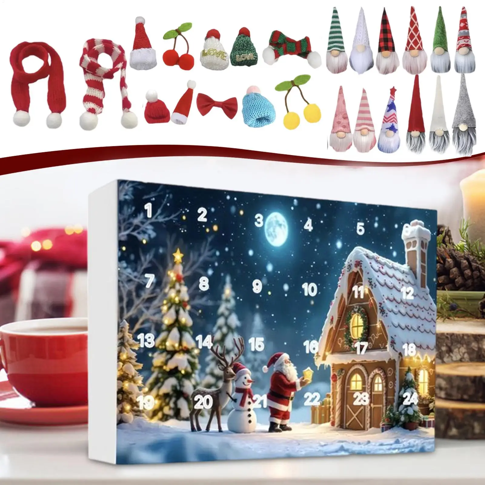 Countdown Calendar Gnome 24 Days Countdown Calendar Festive Toy Doll For Festival Party Activities Home Holiday Kids Boy Girl