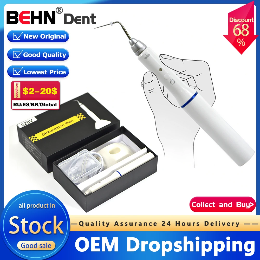

Endo Heated Pen + 2 Tips Dental Cordless Gutta Percha Obturation System 3 Second Rapid Heating Endodontic Root Tools Dental Lab
