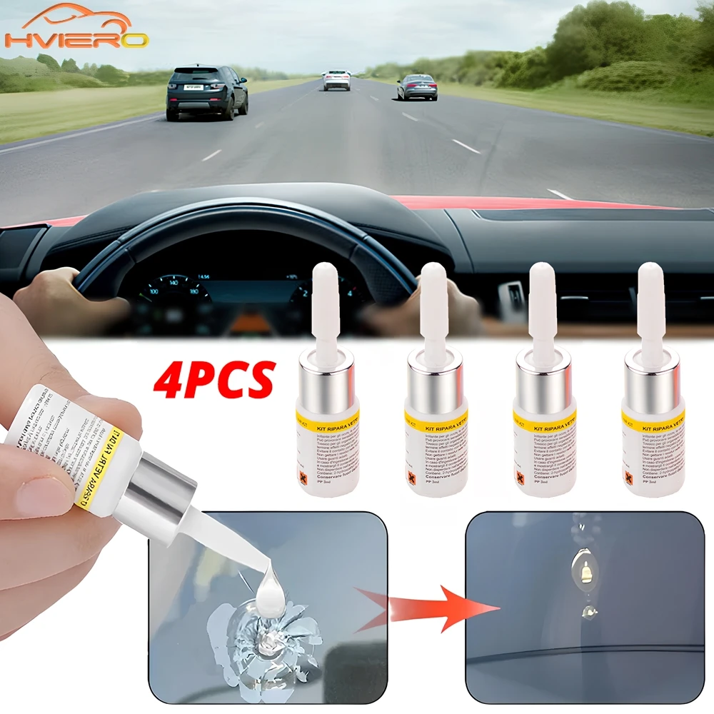 1/4/10X Car Windshield Cracked Repair Tool DIY Window Phone Screen Kit Restoration Curing Glue Auto Glass Scratch Crack Restore