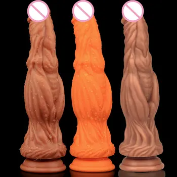 Liquid Silicone Penis Realistic Animal Dildo Healthy Monster Dildo Lesbian Sex Toy for Women Anal Toy with Suction Cup Sex Toys 2