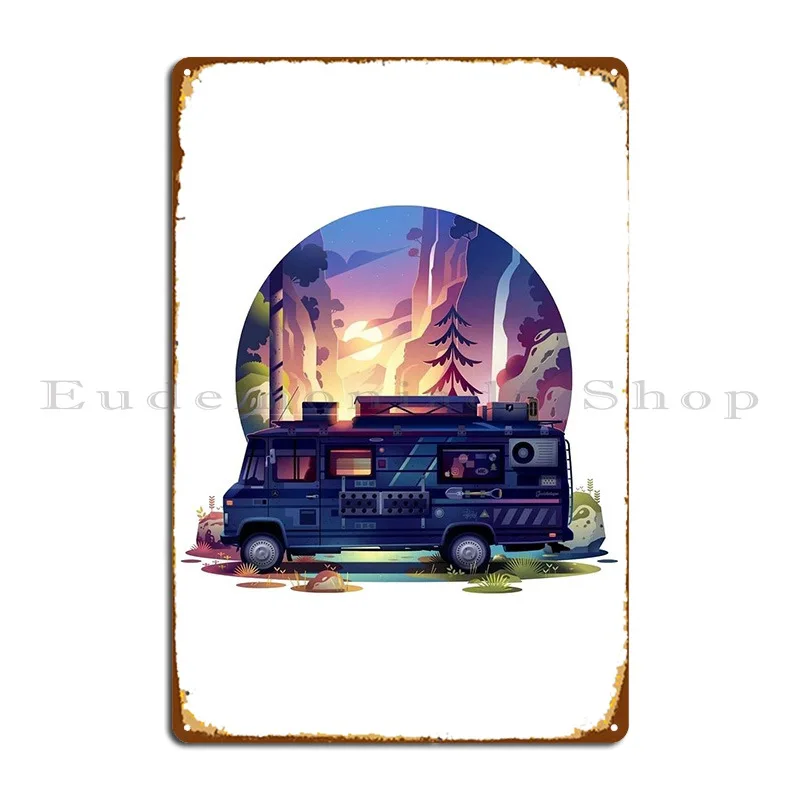 

Van Travel Metal Plaque Poster Rusty Decoration Wall Mural Character Club Tin Sign Poster