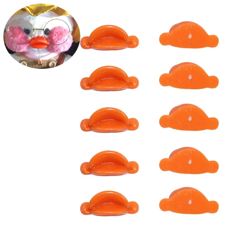 10Pcs Creative Duck Mouth Nose for Lalafanfan Cute Duckbill Plush Animal Toys Accessories Replacement Kids DIY Stuffed Dolls Acc