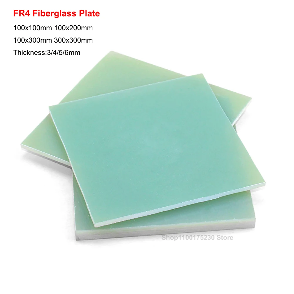 

1PCS FR4 Fiberglass Sheet Thick 3/4/5/6mm Water-green Epoxy Plate Glass Fibre FR-4 Epoxy Resin Board DIY Material