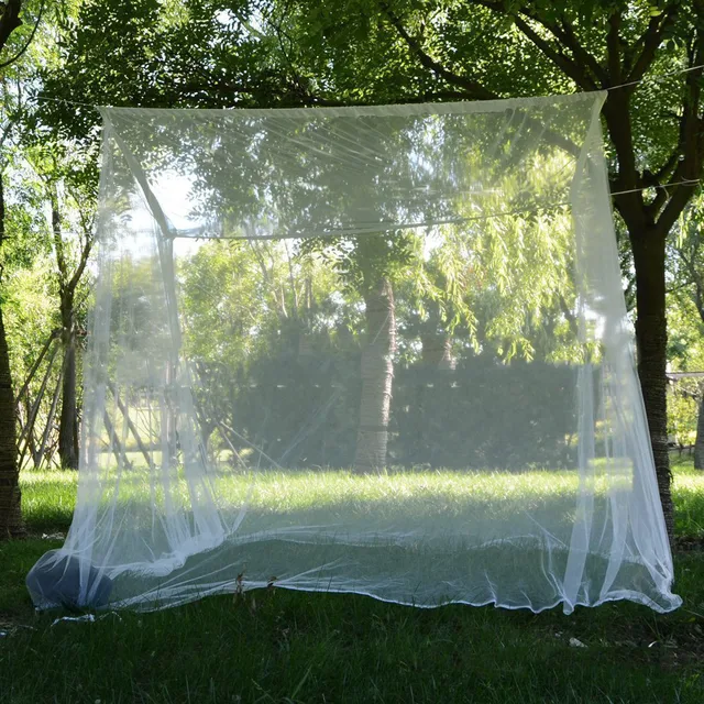 220x200x200cm Camping Net White Mesh Portable Square Foldable Mosquito Control Mosquito Net Lightweight Outdoor Camping Tent 1