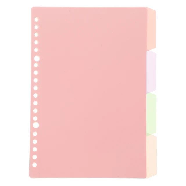 PP Partition Page Notebook Dividers with Pockets Pastel Intelligent Binder Tabs Campus 5