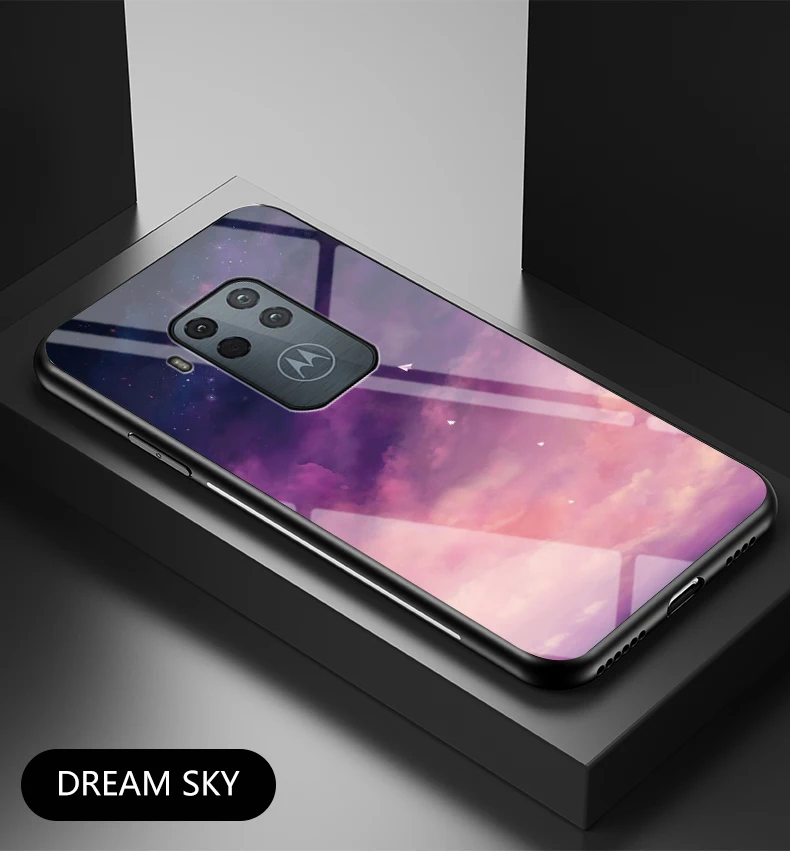 for Moto One Zoom Glass Case DECLAREYAO Luxury Hard Mirror Tempered Glass Coque For Moto G7 Power G7Play G5S Puls G6 Plu_voghion.com