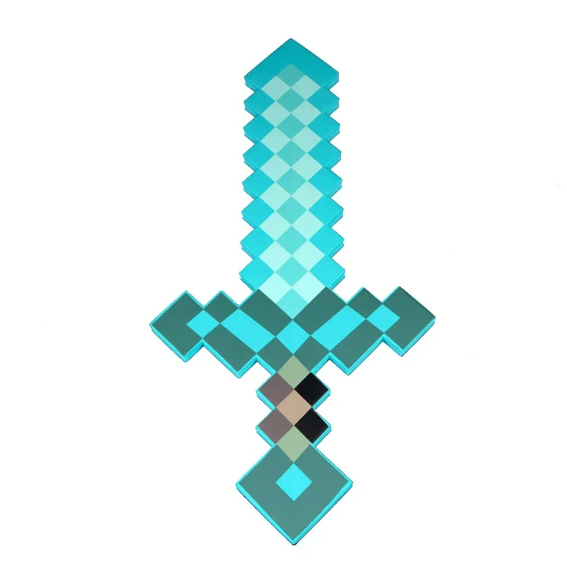 Children Toys Minecraft Design Diamond Sword My World Soft EVA Foam Toy Steve Sword Ax Kids Cosplay Gift