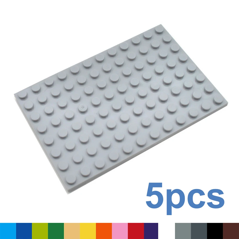 5 stücke DIY Bausteine 8x12 Punkte Dünne Zahlen Bricks 12 Farbe Pädagogisches Kreative Größe Kompatibel Mit Marke spielzeug für Kinder