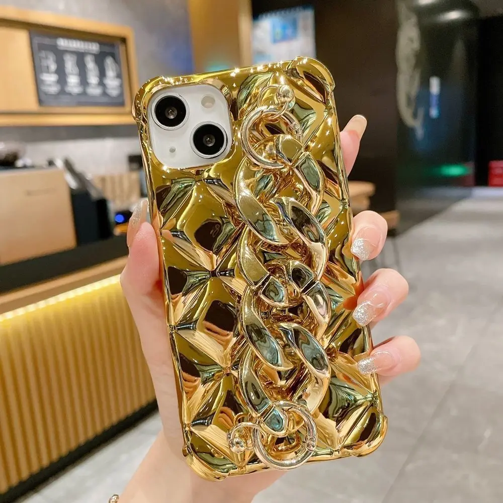Samsung Golden Phone Case Customizable Apple Logo Gold Design IPhone Case  All IPhone Models Gold Embroidered