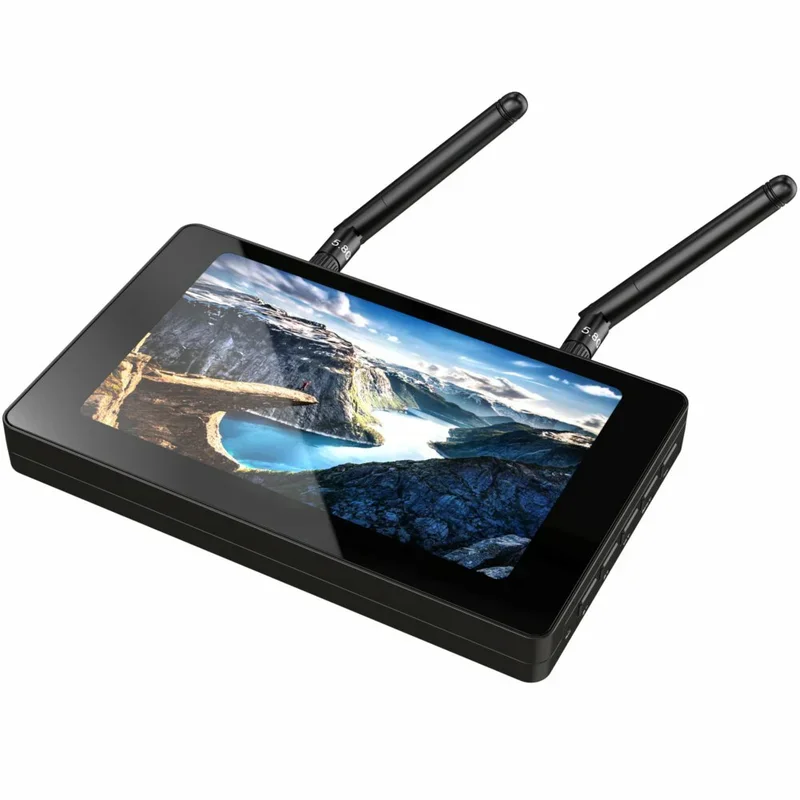 Détail du DVR intégré sur le moniteur FPV 5 pouces Eachine Moneagle, enregistrement en vol