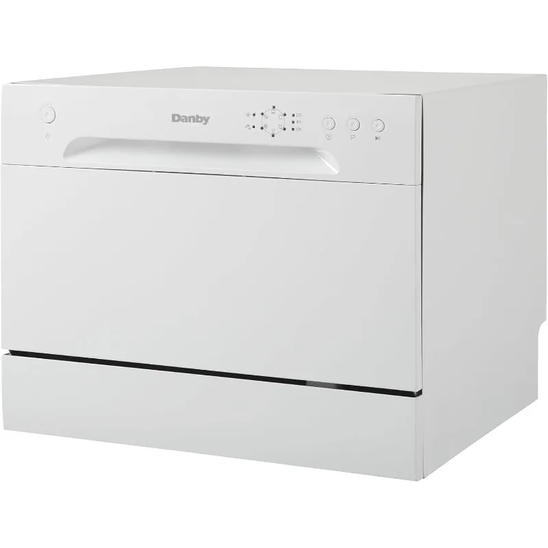 Danby DDW621WDB Countertop Dishwasher with 6 Place Settings, 6 Wash Cycles and Silverware Basket, Energy Star-Rated 6
