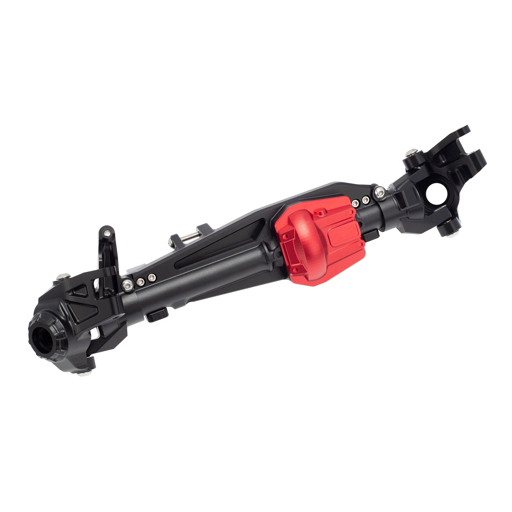 CNC Front & Rear Aluminum Alloy Axle Housing for 1/6 RC Crawler Car Axial SCX6 Jeep JLU Wrangler Upgrade Parts Black