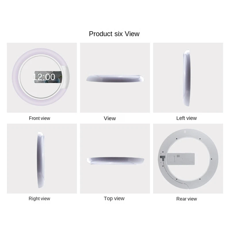 

1Set LED Digital Wall Clock Digital Display Temperature 7 Colors 3D Bedroom Living Room Decoration Plastic