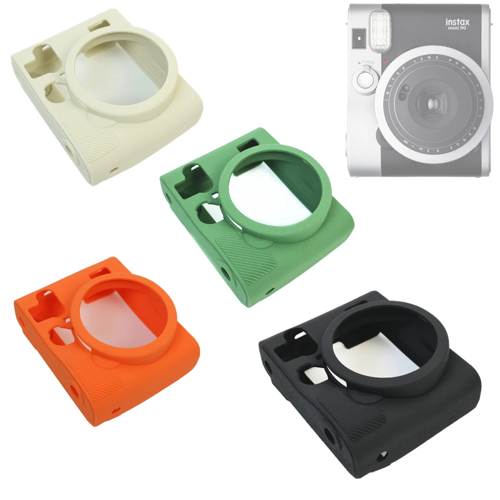 MUZIRI KINOKOO Silikon-Hülle Für Fuji Instax Mini 40 – Orange, Kratzfrei, Leicht & Mit Stativanschluss