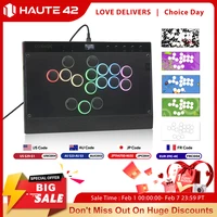 Haute42 C16 Magnetic Leverless Hitbox Controller Stickless Arcade Controller Keyboard For PC/ PS5/PS4 Hitbox Fighting Stick