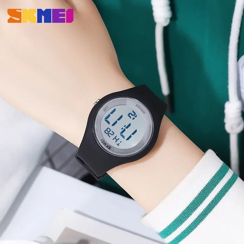 SKMEI 2317 Waterproof Sports Countdown Alarm Digital Watch for Women Luxury LED Display Girls Ladies Wristwatches Reloj Mujer
