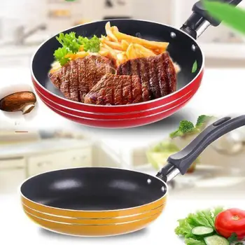 1 PCS Portable Mini Frying Pan High Quality Aluminum Alloy Round Griddle Pan Durable Non-stick Saucepan