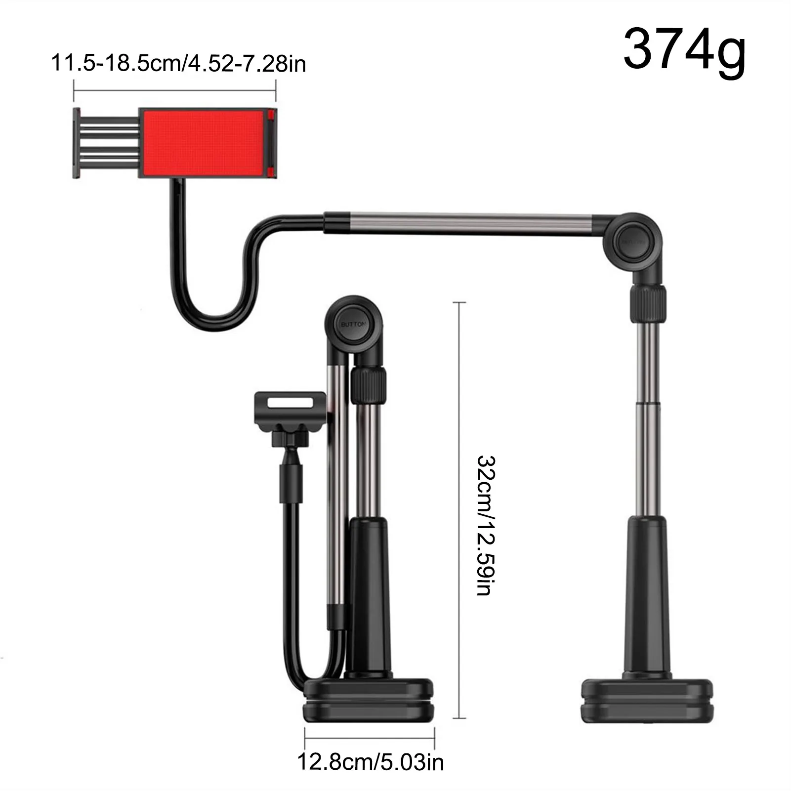 Universal Mobile Phone Stand Flexible Mobile Phone Clamp Bracket For Bed Adjustable Phone Stand Desk For Smartphones Tablet